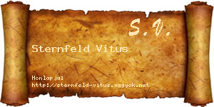 Sternfeld Vitus névjegykártya