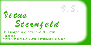 vitus sternfeld business card
